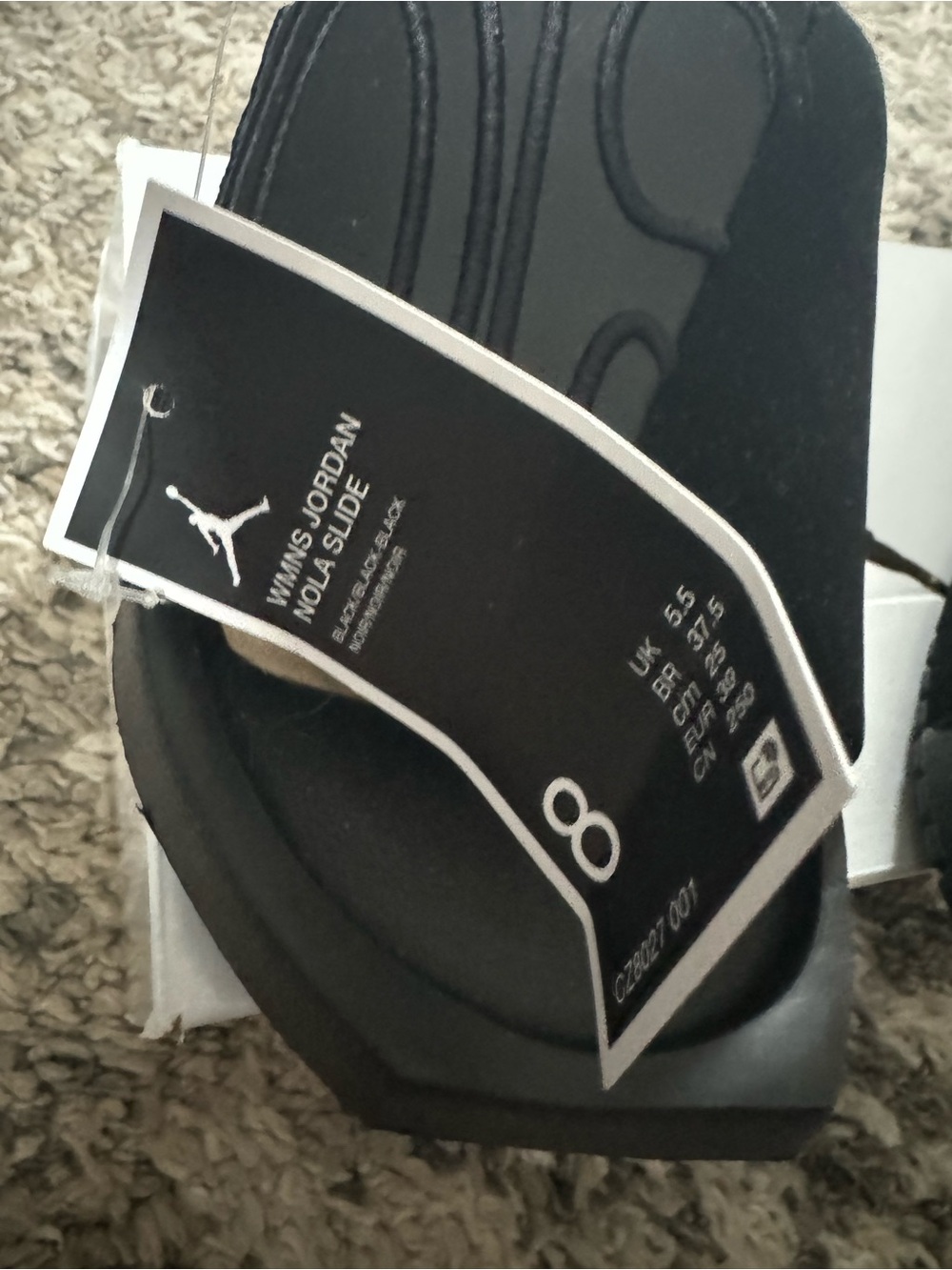 Jordan Black Men's Nola Slide Sandals - Picture 2 of 5